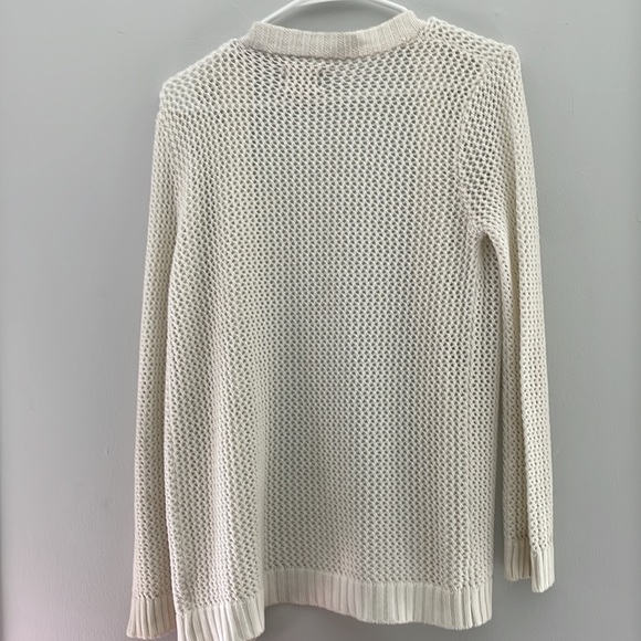 Peek kids size 12 cream long open knit cardigan sweater - Picture 3 of 5